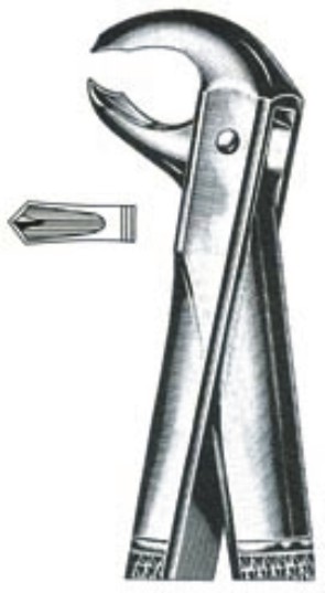 Extracting Forceps, Lower Molar, Hawk's Bill, Fig. 73