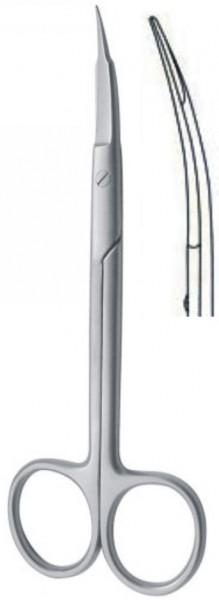 Gum/Surgical Scissors, Goldman Fox Saw Edge 13cm/Curved