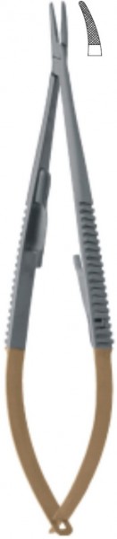 Needle Holder, Castroviejo, TC, Curved, 18.0cm