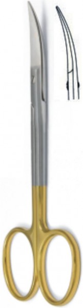 Gum Scissors (Tungsten Carbide), Iris, Curved, 11.5cm