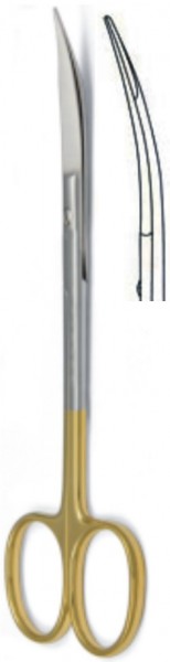 Gum Scissors (Tungsten Carbide), Goldman Fox, Curved, 13.0cm