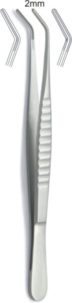 Tissue Holding Pliers, De Bakey, Curved, 16cm