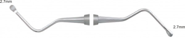 Bone / Surgical Curettes, (Periodontia), Lucas, Tips=2.7mm, Fig.85