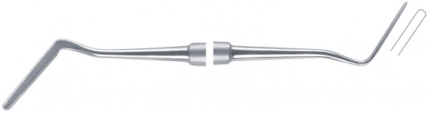 Periotome, Double Ended, Angled and Curved over Surface, Tips width=2mm