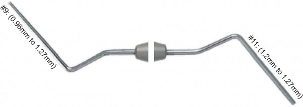 Root Canal Pluggers, Ends 20mm Long, .02mm Taper, #9,11
